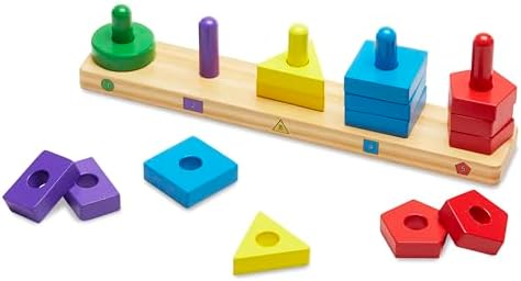 Melissa & Doug Melissa Doug Stack and Sort Board - Wooden Educational Toy for age 2 years