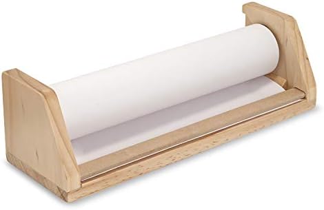 Melissa & Doug Melissa Doug Wooden Tabletop Paper Roll Dispenser With White Bond Paper 12