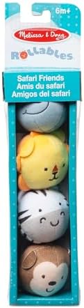 Melissa & Doug Melissa Doug Rollables Safari Friends Infant and Toddler Toy 4 Pieces