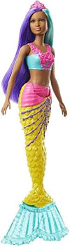 Barbie Dreamtopia Mermaid Doll 12-inch Teal and Purple Hair with Tiara 3 to 7 Year Olds