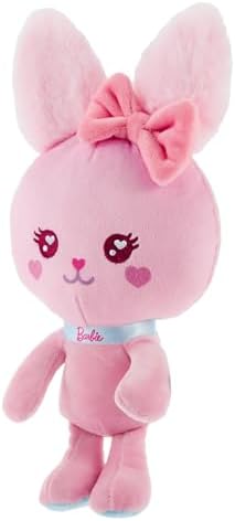 Barbie Stuffed Animal 7-inch Pet Bunny Plushie with Glitter Collar