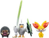 Pokemon Battle Figure 3 Pack - Features 2-Inch Fennekin and Lechonk and 3-Inch Sirfetch'd