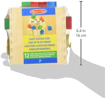 Melissa & Doug Melissa Doug Shape Sorting Cube - Classic Wooden Toy With 12 Shapes