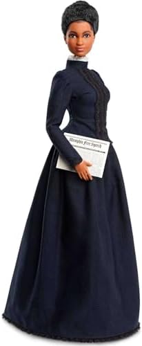 Barbie Inspiring Women Doll Ida B. Wells with Blue Dress Newspaper Accessory