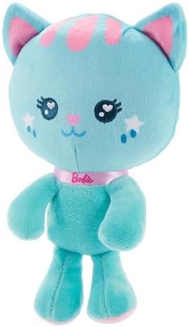 Barbie Stuffed Animal 7-inch Pet Kitten Plushie with Glitter Collar