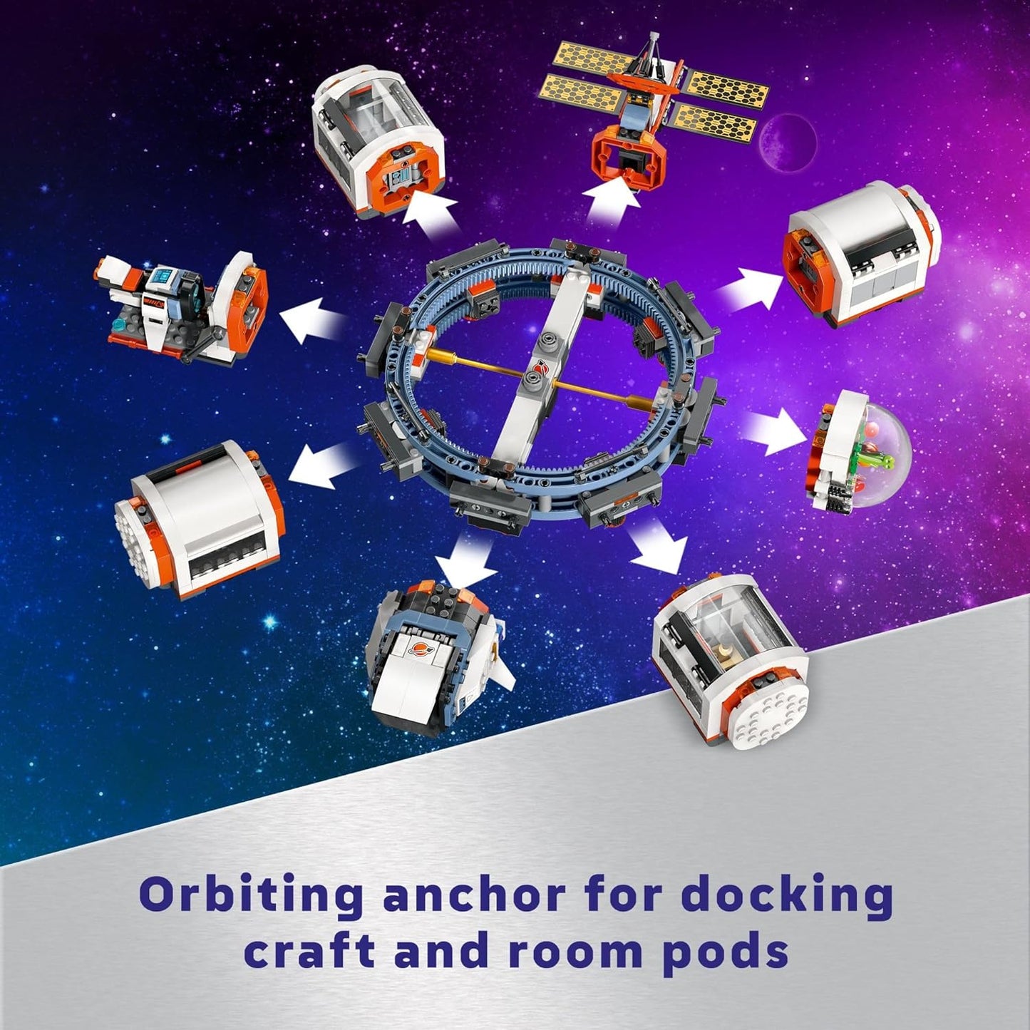 LEGO City Modular Space Station STEM Toy Modular Exploration Science Toy with 6 Astronaut