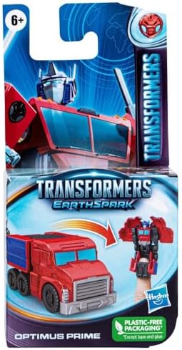 Transformers EarthSpark Tacticon Optimus Prime Figure 6 cm Robot Toy for Age 6