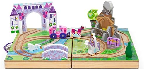 Melissa & Doug Melissa Doug 19-Piece Wooden Take-Along Tabletop Kingdom - Carriage Horse