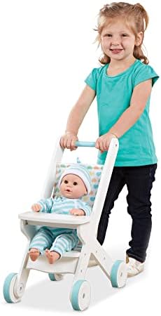 Melissa & Doug Melissa Doug Mine to Love Wooden Play Stroller for Doll