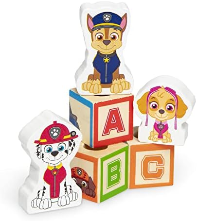 Melissa & Doug Melissa Doug PAW Patrol Wooden ABC Block Truck 33 Pieces - Sort And Stack Alphabet Blocks For Toddlers Vehicle