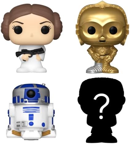 Funko Bitty POP Star Wars - Leia 4-Pack - Princess Leia R2-D2 C-3PO and A Surprise