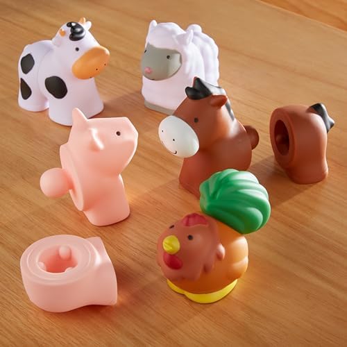 Melissa & Doug Melissa Doug Pop Blocs Farm Animals Educational Baby Toy - 10 Linkable
