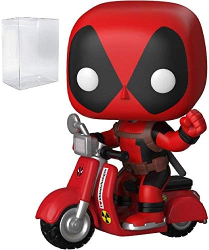 Funko Marvel Deadpool Parody - Deadpool on Scooter Pop Rides Vinyl Figure Bundled with