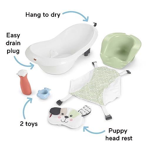 Fisher-Price Baby to Toddler Bath 4-In-1 Sling 'N Seat Tub with Removable Infant Support