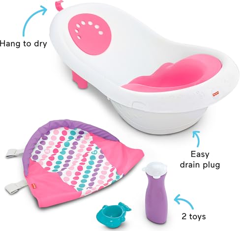 Fisher-Price Baby to Toddler Bath 4-In-1 Sling 'N Seat Tub with Removable Infant Support