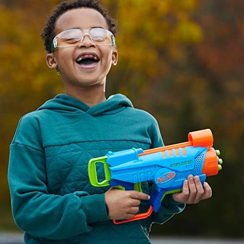 NERF Elite Junior Explorer Easy-Play Toy Foam Blaster 8 Darts for Outdoor Ages 6 Up