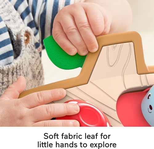Fisher-Price Baby Toy Hide Peek Pop-Up Animal-Themed Sensory Activity with Wood Accents