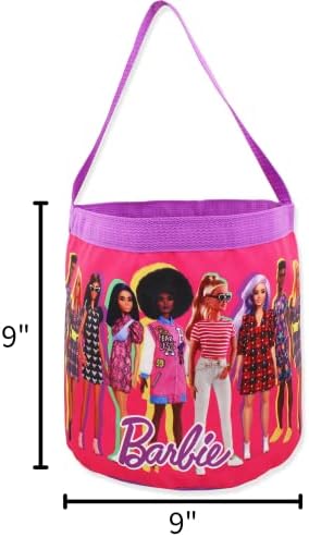 Barbie Collapsible Nylon Basket Bucket Tote Bag