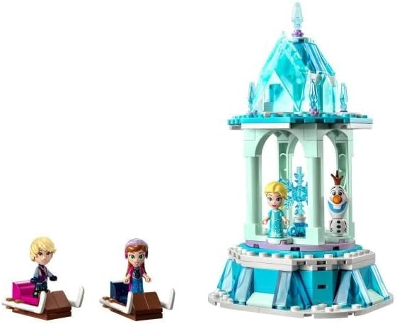 LEGO Disney Frozen Anna and Elsa's Magical Carousel 43218 Ice Palace Building Toy Set