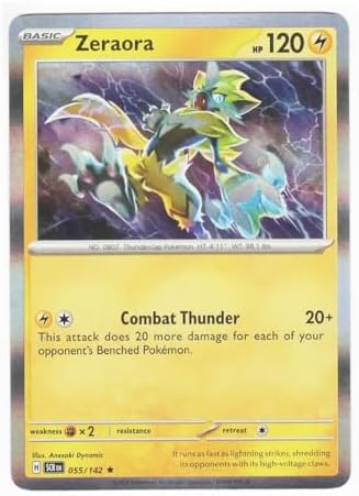 Pokemon - Zeraora 055142 - Stellar Crown - Rare Foil Card
