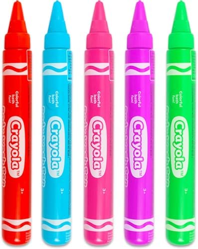 Crayola Bath Super Set - 5 Crayola Bath Paint Soap Tubes 5 Body Wash Bath Pens and Baby