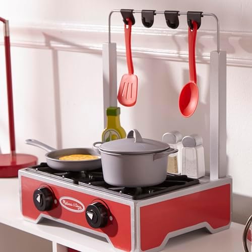 Melissa & Doug Melissa Doug 19-Piece Deluxe Wooden Cooktop Set with Wooden Play Food