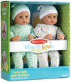 Melissa & Doug Melissa Doug Mine to Love Twins Sebastian Sofia 15 Medium Skin-Tone Boy and Girl Baby Doll