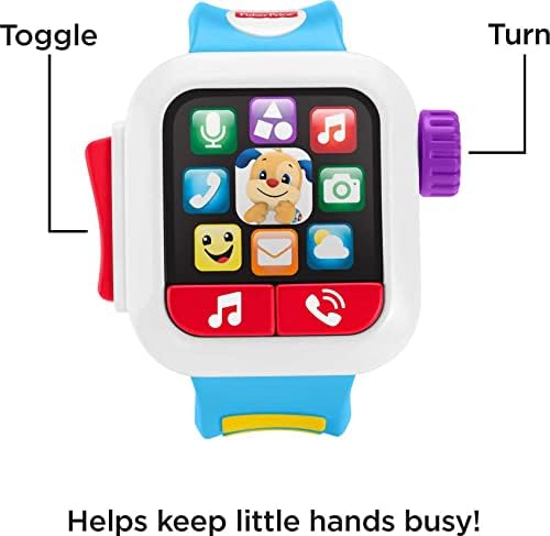 Fisher-Price Baby to Toddler Toy Laugh Learn aTime to Learn Smartwatch with Lights Music
