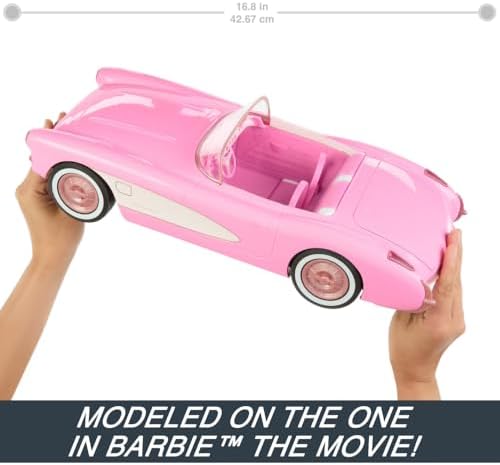Barbie Hot Wheels RC Corvette from The Movie Full-Function Remote-Control Toy Car Holds 2 Doll