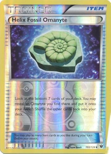 Pokemon - Helix Fossil Omanyte 102124 - XY Fates Collide - Reverse Holo