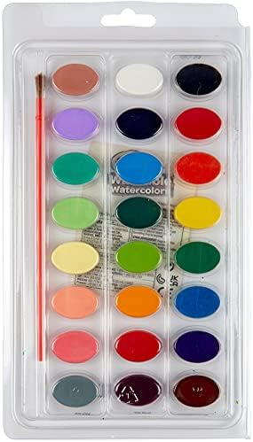 Crayola 24 Ct Washable Watercolors Easy to Clean Up 24 Bright Washable Watercolor Paints