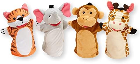 Melissa & Doug Melissa Doug Zoo Friends 4-Piece Hand Puppets Gift Set 1 Theme Compatible