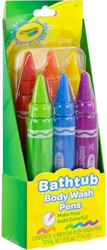 Crayola Taste Beauty Bathtub Bodywash Pens ' Bath per Pack 6 Adult Supervision Recommended