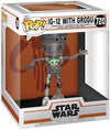Funko Pop Deluxe Star Wars The Mandalorian 0 - Grogu The Child Baby Yoda - IG-12 - Collectable Vinyl Figure