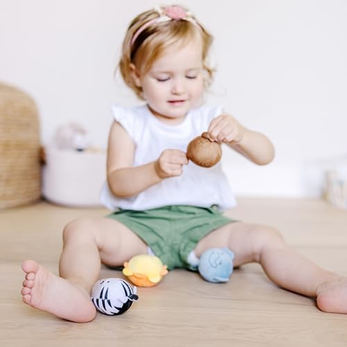 Melissa & Doug Melissa Doug Rollables Safari Friends Infant and Toddler Toy 4 Pieces