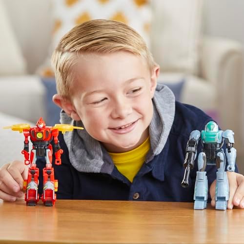 Transformers EarthSpark Cyber-Combiner Terran Twitch and Robby Malto Robot Action Figures