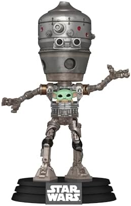 Funko Pop Deluxe Star Wars The Mandalorian 0 - Grogu The Child Baby Yoda - IG-12 - Collectable Vinyl Figure