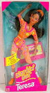 Mattel Barbie WORKIN' OUT TERESA DOLL w Suction Cup SHOES Barbie MUSIC CASSETTE More 1996