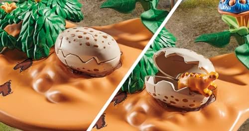 Playmobil Dinos Stegosaurus Nest with Egg Thief