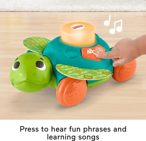 Fisher-Price Baby Toy Linkimals Sit-to-Crawl Sea Turtle for Ages 9 Months Compatible Only