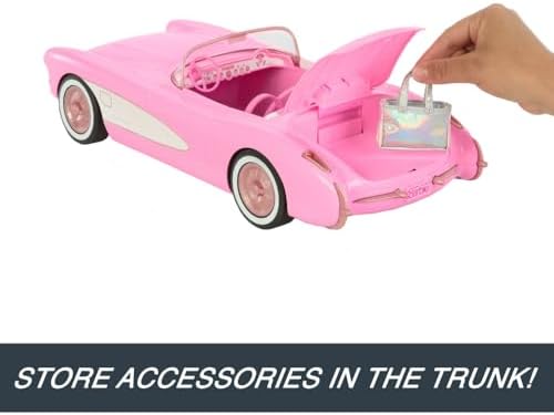 Barbie Hot Wheels RC Corvette from The Movie Full-Function Remote-Control Toy Car Holds 2 Doll
