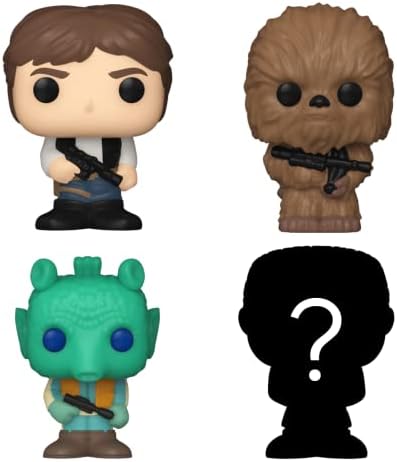 Funko Bitty POP Star Wars - Han Solo 4-Pack - Han Solo Chewbacca Greedo and A Surprise