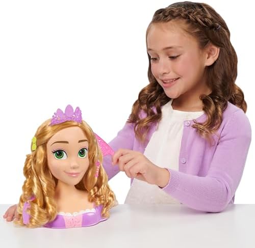 Disney Princess Rapunzel Styling Head 14-pieces Pretend Play for Ages 3 Up by Just Play
