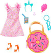 Barbie Clothes Deluxe Keychain Rainbow Bag with Pajamas Slumber Party-Themed for Fashion Doll