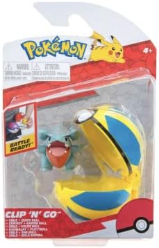 Pokemon Clip N Go Pokeball 5 cm Totodile Battle Figure - Attachable to Belt - New 2022 -