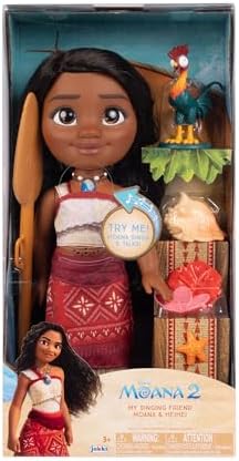 Disney Moana 2 My Singing Friend Moana Doll Heihei Figure Playset