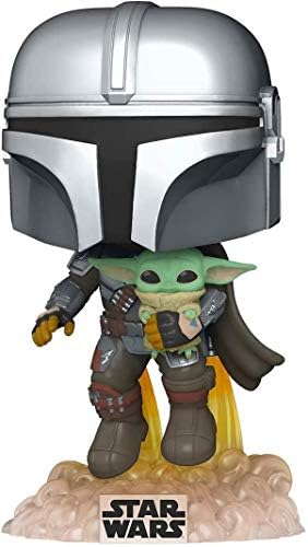 Funko Pop Star Wars The Mandalorian - Mandalorian Flying with The Child 1 PopShield Pop