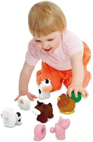 Melissa & Doug Melissa Doug Pop Blocs Farm Animals Educational Baby Toy - 10 Linkable