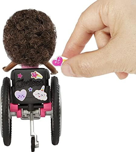 Barbie Chelsea Small Doll Wheelchair with Moving Wheels Ramp Sticker Sheet Blonde Hair