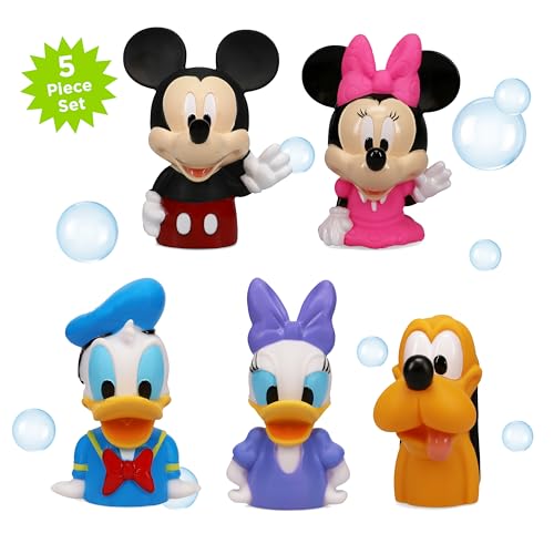 Disney Mickey Friends 6 Piece Bath Squirter Bucket Set. Bath for Baby and Toddlers